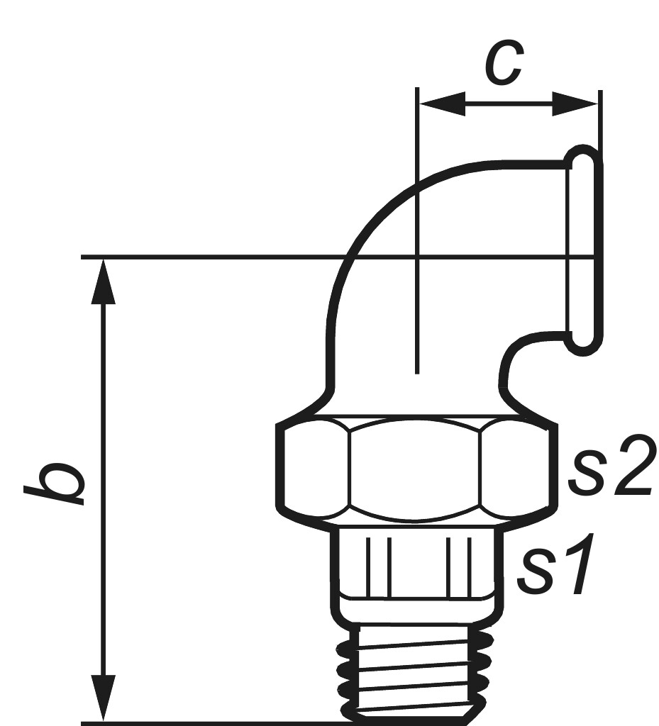 GF  97  Winkelver.  1 1/4" schwarz